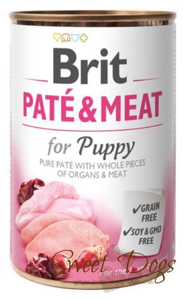 6x Brit Paté & Meat 400g Konzerv Puppy Kutya 6x