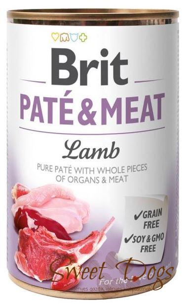 6x Brit Paté & Meat 400g Konzerv Lamb Kutya