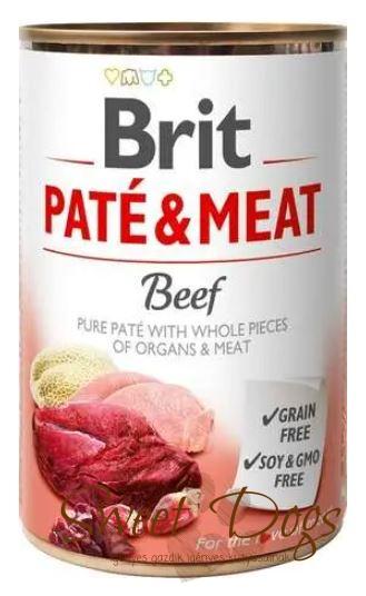 6x  Brit Paté & Meat 400g Konzerv Beef Kutya