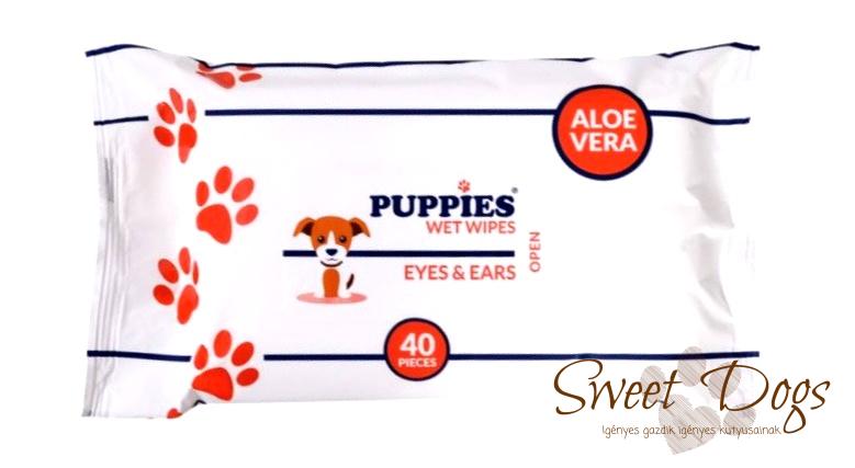 Puppies EYES & EARS Nedves Törlőkendő 40db-os
