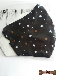 Csillag mintás textil maszk cserélhető szűrőbetéttel