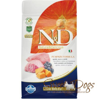  N&D Dog Grain Free bárány&áfonya sütőtökkel adult mini 2,5kg